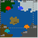 The surface of the map "Four Island"