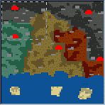 The surface of the map "Scorched Land"