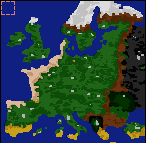 The surface of the map "Europe (3X3)"