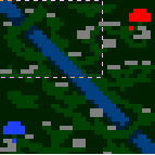 The surface of the map "Two Bridges"