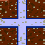 The surface of the map "Krest"