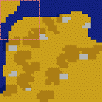 The surface of the map "Dry Desert"