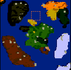 The surface of the map "Five Islands"