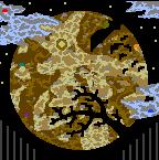 The surface of the map "Full Moon"