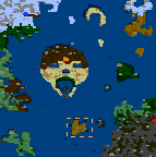 The surface of the map "Monkey Island"