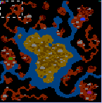 The surface of the map "Lords of the Underworld"
