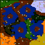 The surface of the map "Four Lakes"