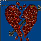 The surface of the map "Land of Forbidden Love"