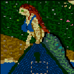 The surface of the map "The world of mermaids"
