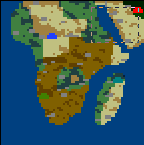 The surface of the map "Africa"
