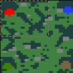 The surface of the map "Swamp War"