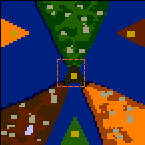 The surface of the map "3-way Cross"
