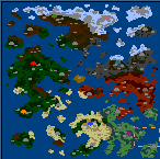 The surface of the map "Advent of the third age"