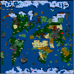 The surface of the map "Zum Mittelpunkt der Erde"