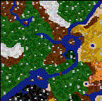 Поверхность карты "Rivers and Lakes"