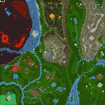 The surface of the map "On a Necromancer Trail"