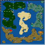 Поверхность карты "Четыре острова"