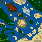The surface of the map "Emerald Island"