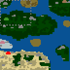 The surface of the map "Sea Stars"