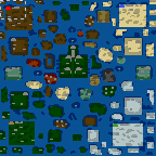 The surface of the map "Islands"