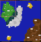 The surface of the map "Island Aund"