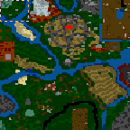 The surface of the map "Rising of the Necromancer"
