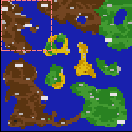 The surface of the map "Emerald Isles"