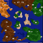 The surface of the map "Emerald Isles"