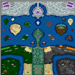 The surface of the map "Rise of the Wizard King"