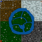 The surface of the map "Battle for Power [2v2v2v2 Hardcore]"