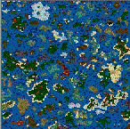 The surface of the map "Prismatic Greed"