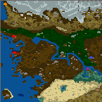 The surface of the map "The Lands of Long time Ago"