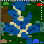The surface of the map "Tournament 003 - Five Lakes"