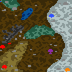The surface of the map "Белые Перья"