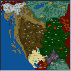 Поверхность карты "Югославия и Венгрия"