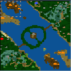 The surface of the map "river Grock"