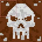 The surface of the map "Skull"