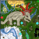 The surface of the map "DinoLand"