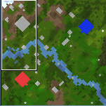 The surface of the map "River Crossing"