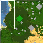 The surface of the map "Town at mountain"