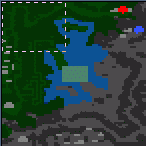 The surface of the map "In searches Graal"