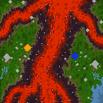 The surface of the map "Eruption"