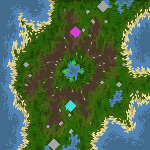 The surface of the map "Mystic Vale"