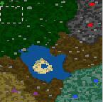 The surface of the map "Treasure of the Elves"